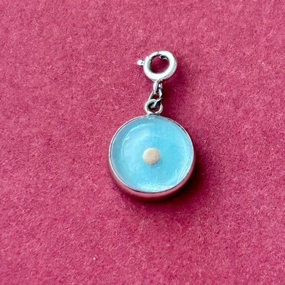 Vintage Sterling Silver Mustard Seed Religious Faith Charm Pendant - Picture 4 of 7